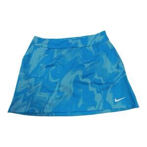 Women's Nike Dri Fit Blue Speckled Wave All Over Print Golf Skort Medium EUC